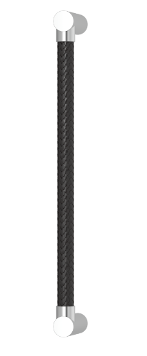 Ручка-скоба TURNSTYLE DESIGNS SLIM WOVEN BARREL RECESS LEATHER RAVEN BLACK