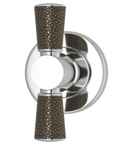 Мебельная ручка TURNSTYLE DESIGNS SHAGREEN TUBE COMBINATION AMALFINE SILVER BRONZE