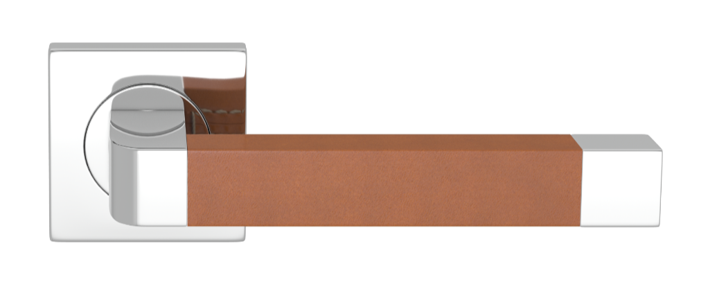 Ручка дверная TURNSTYLE DESIGNS RADIUS SQUARE STITCH IN RECESS LEATHER TAN