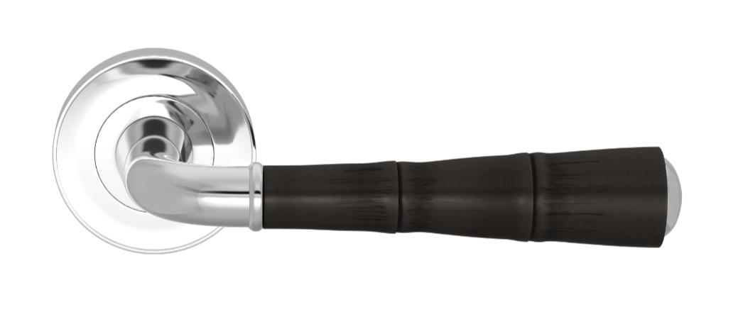Ручка дверная TURNSTYLE DESIGNS BAMBOO GOOSE NECK COMBINATION AMALFINE BLACK BRONZE