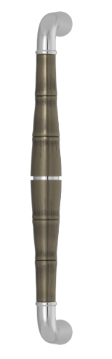 Ручка-скоба TURNSTYLE DESIGNS BAMBOO GOOSE NECK COMBINATION AMALFINE SILVER BRONZE