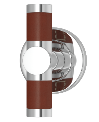 Мебельная ручка TURNSTYLE DESIGNS BARREL STITCH IN RECESS LEATHER CHESTNUT