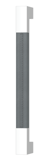 Ручка-скоба TURNSTYLE DESIGNS SQUARE SHORT STITCH OUT RECESS LEATHER SLATE GREY