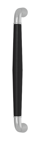 Ручка-скоба TURNSTYLE DESIGNS TUBE LONG STITCH IN GOOSE NECK COMBINATION LEATHER  BLACK