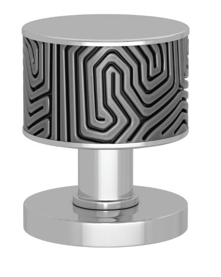 Ручка KNOB TURNSTYLE DESIGNS LABYRINTH RECESS AMALFINE ALUPEWT