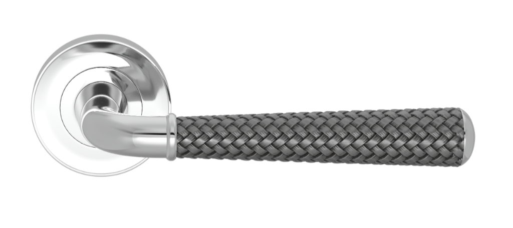 Ручка дверная TURNSTYLE DESIGNS WOVEN TUBE GOOSE NECK COMBINATION AMALFINE ALUPEWT