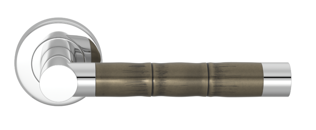 Ручка дверная TURNSTYLE DESIGNS BAMBOO RECESS AMALFINE SILVER BRONZE
