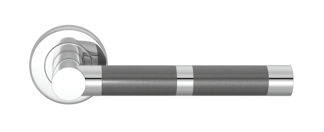 Ручка дверная TURNSTYLE DESIGNS BANDED BARREL RECESS AMALFINE ALUPEWT