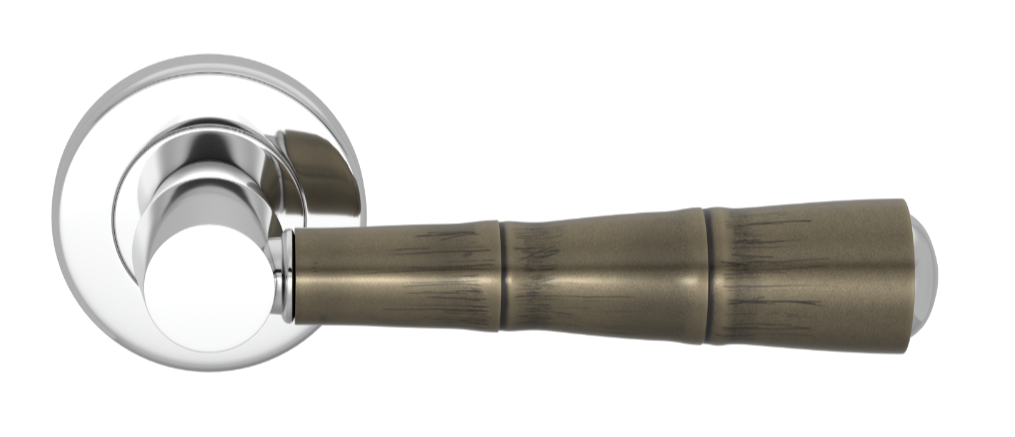 Ручка дверная TURNSTYLE DESIGNS BAMBOO COMBINATION AMALFINE SILVER BRONZE