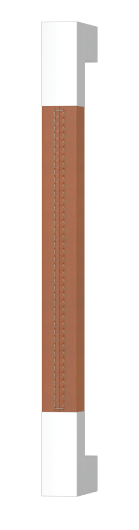 Ручка-скоба TURNSTYLE DESIGNS SQUARE SHORT STITCH OUT RECESS LEATHER TAN