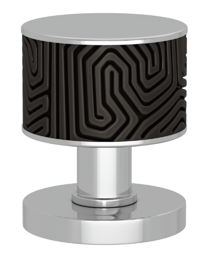 Ручка KNOB TURNSTYLE DESIGNS LABYRINTH RECESS AMALFINE BLACK BRONZE