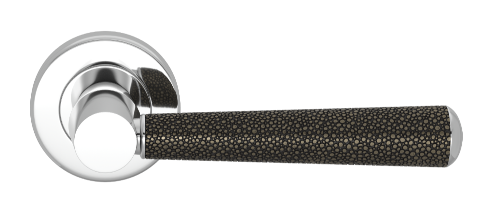 Ручка дверная TURNSTYLE DESIGNS SHAGREEN TUBE COMBINATION AMALFINE SILVER BRONZE