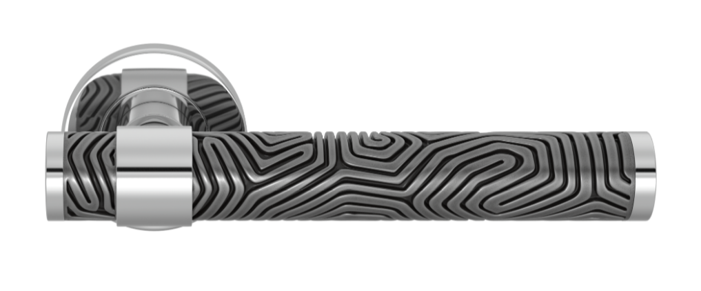 Ручка дверная TURNSTYLE DESIGNS LABYRINTH STEPPED RECESS AMALFINE ALUPEWT