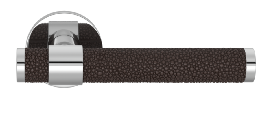 Ручка дверная TURNSTYLE DESIGNS SHAGREEN STEPPED RECESS AMALFINE COCOA