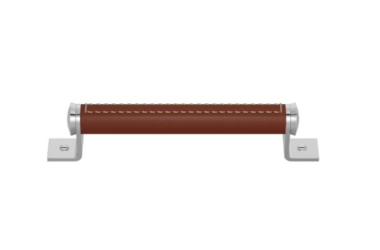 Ручка-скоба TURNSTYLE DESIGNS BARREL STITCH OUT BRACKET RECESS LEATHER CHESTNUT