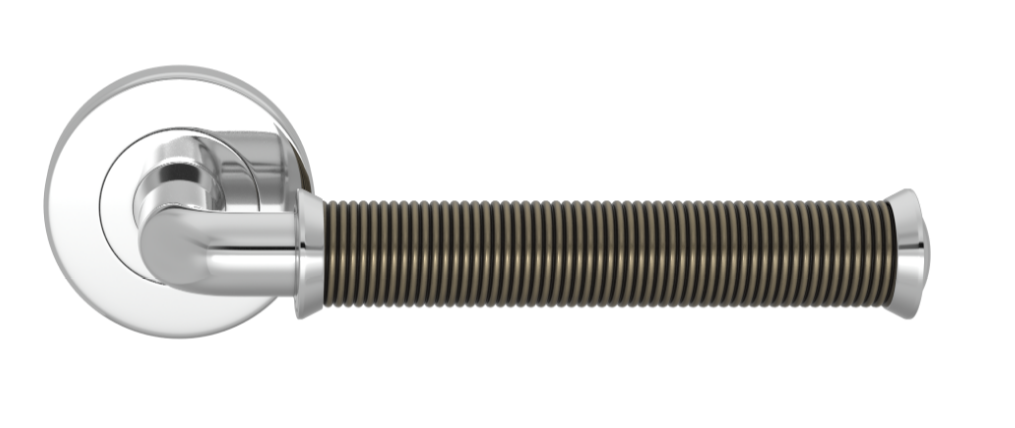 Ручка дверная TURNSTYLE DESIGNS WIRE PIPE RECESS AMALFINE SILVER BRONZE