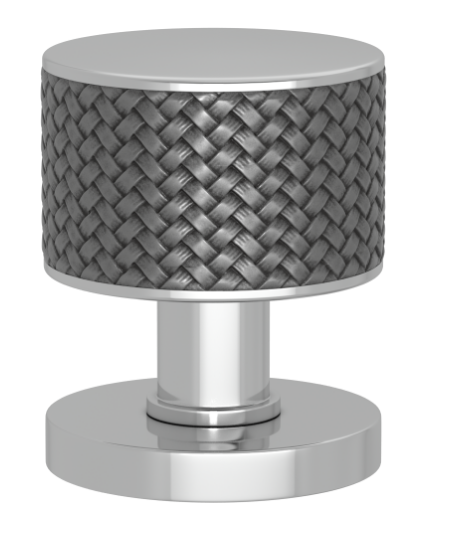 Ручка KNOB TURNSTYLE DESIGNS STACKED WOVEN RECESS AMALFINE ALUPEWT