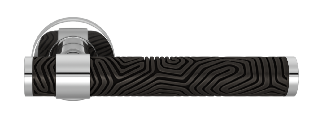 Ручка дверная TURNSTYLE DESIGNS LABYRINTH STEPPED RECESS AMALFINE BLACK BRONZE