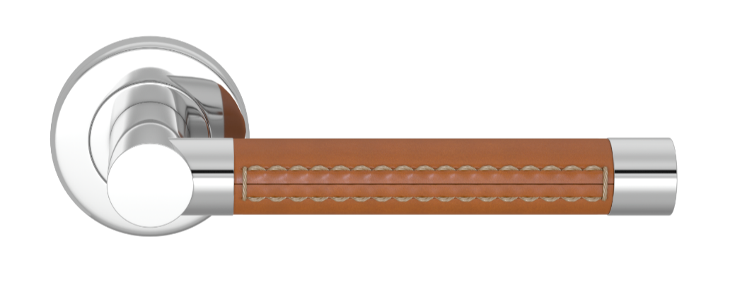 Ручка дверная TURNSTYLE DESIGNS BARREL STITCH OUT RECESS LEATHER TAN