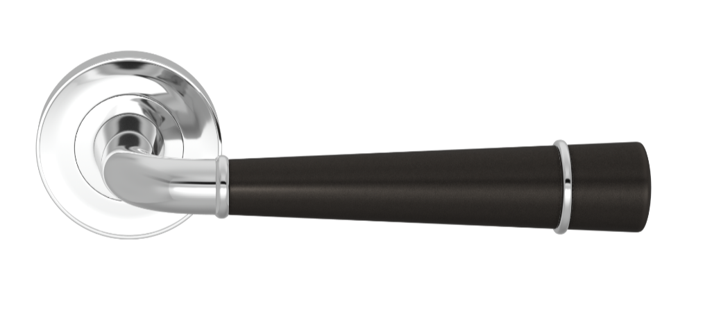 Ручка дверная TURNSTYLE DESIGNS FLUTE GOOSE NECK COMBINATION AMALFINE BLACK BRONZE