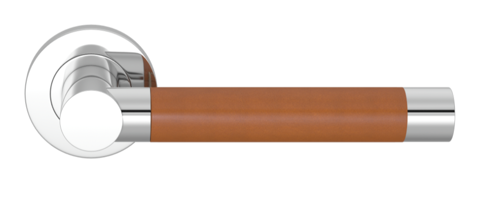 Ручка дверная TURNSTYLE DESIGNS LARGE BARREL STITCH IN RECESS LEATHER TAN