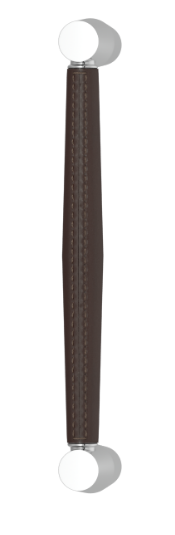 Ручка-скоба TURNSTYLE DESIGNS TUBE LONG STITCH OUT COMBINATION LEATHER CHOCOLATE