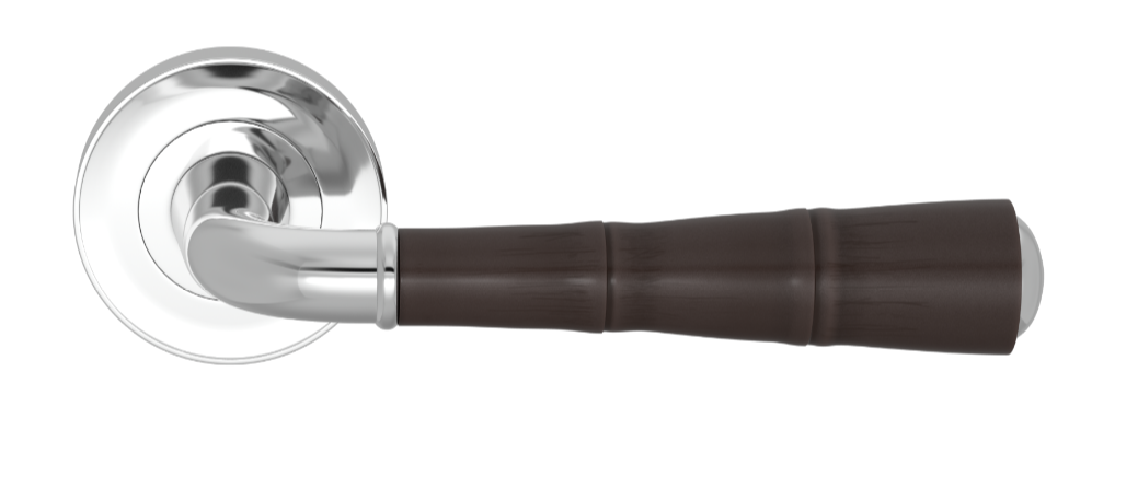Ручка дверная TURNSTYLE DESIGNS BAMBOO GOOSE NECK COMBINATION AMALFINE COCOA