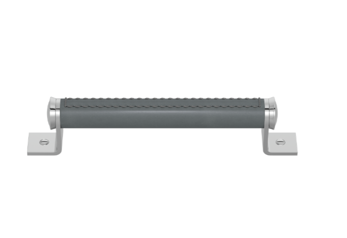 Ручка-скоба TURNSTYLE DESIGNS BARREL STITCH OUT BRACKET RECESS LEATHER SLATE GREY