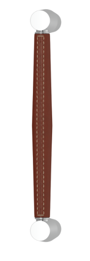 Ручка-скоба TURNSTYLE DESIGNS TUBE LONG STITCH OUT COMBINATION LEATHER  CHESTNUT