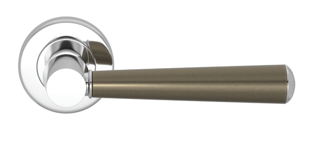 Ручка дверная TURNSTYLE DESIGNS TUBE COMBINATION AMALFINE SILVER BRONZE