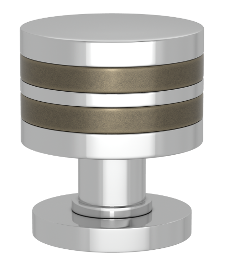 Ручка KNOB TURNSTYLE DESIGNS LAYER RECESS AMALFINE SILVER BRONZE