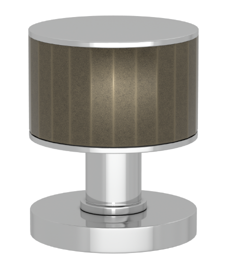Ручка KNOB TURNSTYLE DESIGNS STACKED FACETED RECESS AMALFINE SILVER BRONZE