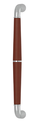 Ручка-скоба TURNSTYLE DESIGNS TUBE SPLIT STITCH IN GOOSE NECK COMBINATION LEATHER CHESTNUT