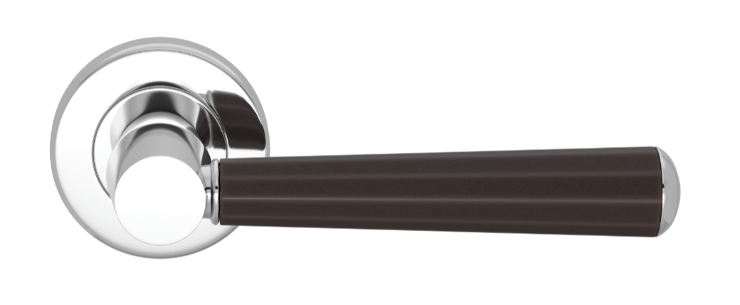 Ручка дверная TURNSTYLE DESIGNS FACETED TUBE COMBINATION AMALFINE COCOA
