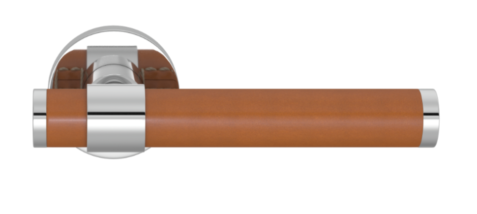 Ручка дверная TURNSTYLE DESIGNS BARREL STITCH IN STEPPED RECESS LEATHER TAN