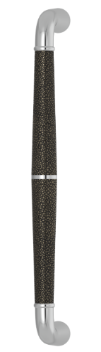 Ручка-скоба TURNSTYLE DESIGNS SHAGREEN TUBE GOOSE NECK COMBINATION AMALFINE SILVER BRONZE