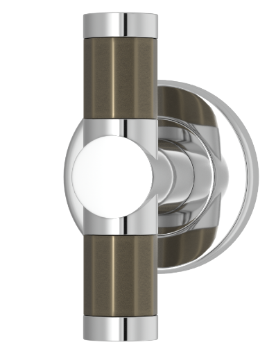 Мебельная ручка TURNSTYLE DESIGNS FACETED BARREL RECESS AMALFINE SILVER BRONZE