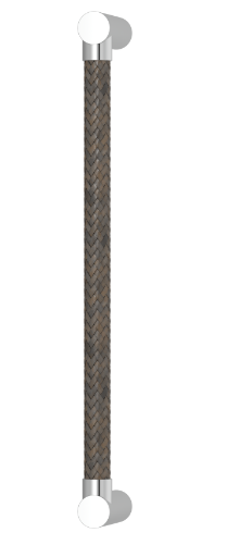 Ручка-скоба TURNSTYLE DESIGNS SLIM WOVEN BARREL RECESS LEATHER FLINT GREY