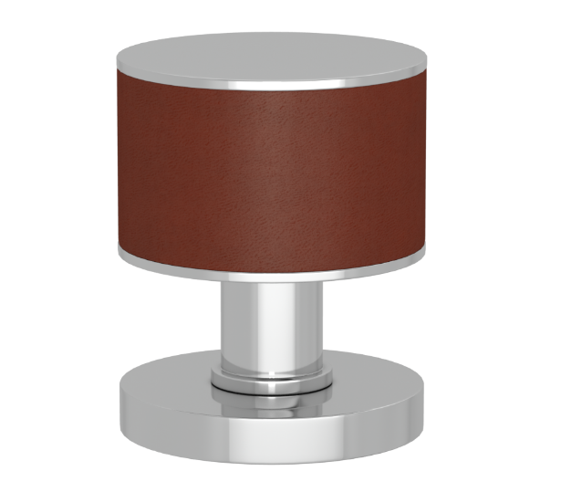 Ручка KNOB TURNSTYLE DESIGNS STACKED BARREL RECESS LEATHER CHESTNUT