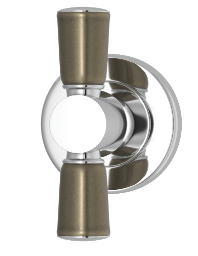 Мебельная ручка TURNSTYLE DESIGNS TUBE COMBINATION AMALFINE SILVER BRONZE