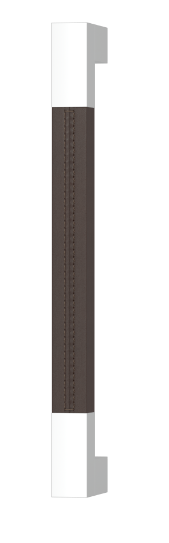 Ручка-скоба TURNSTYLE DESIGNS SQUARE SHORT STITCH OUT RECESS LEATHER CHOCOLATE