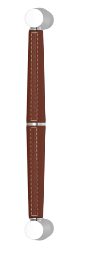 Ручка-скоба TURNSTYLE DESIGNS TUBE SPLIT STITCH OUT COMBINATION LEATHER CHESTNUT