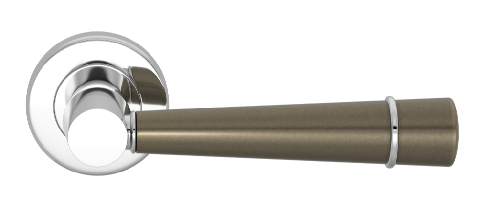 Ручка дверная TURNSTYLE DESIGNS FLUTE COMBINATION AMALFINE SILVER BRONZE