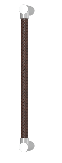Ручка-скоба TURNSTYLE DESIGNS SLIM WOVEN BARREL RECESS LEATHER TOBACCO