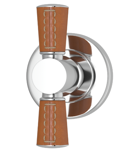 Мебельная ручка TURNSTYLE DESIGNS TUBE STITCH OUT COMBINATION LEATHER TAN