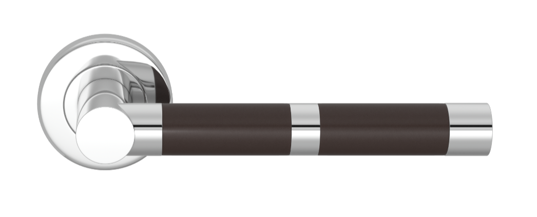 Ручка дверная TURNSTYLE DESIGNS BANDED BARREL RECESS AMALFINE COCOA