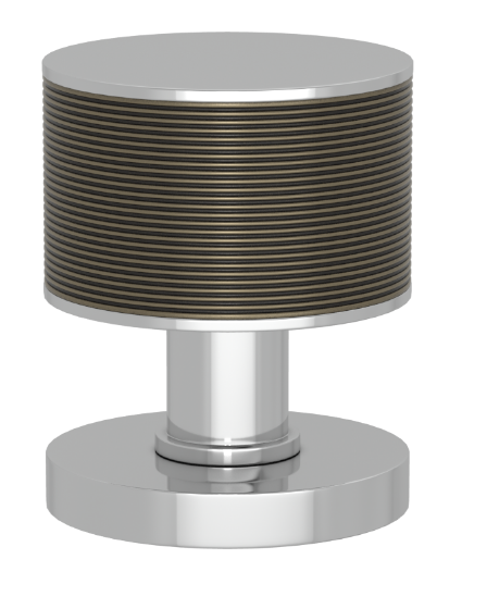 Ручка KNOB TURNSTYLE DESIGNS STACKED WIRE RECESS AMALFINE SILVER BRONZE