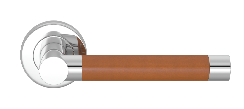 Ручка дверная TURNSTYLE DESIGNS BARREL STITCH IN RECESS LEATHER TAN