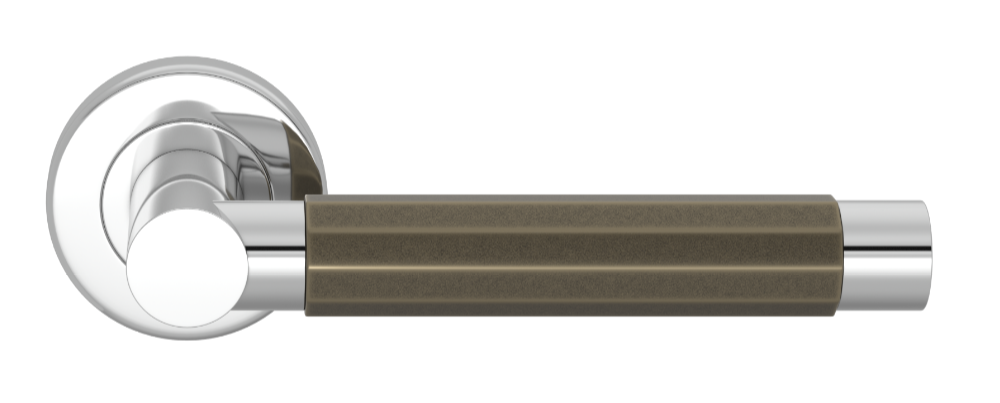 Ручка дверная TURNSTYLE DESIGNS FACETED BARREL RECESS AMALFINE SILVER BRONZE