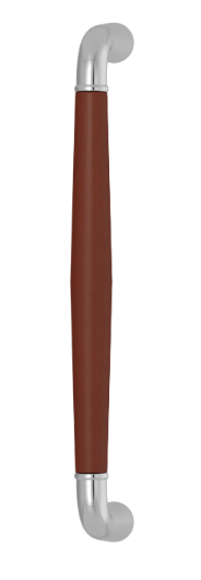Ручка-скоба TURNSTYLE DESIGNS TUBE LONG STITCH IN GOOSE NECK COMBINATION LEATHER CHESTNUT